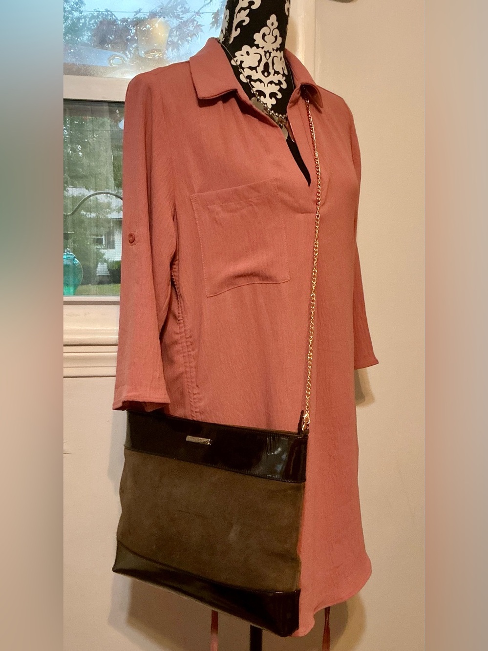 Gucci Rare Vintage Brown Suede & Patent Leather Shoulder Crossbody Bag - Picture 2 of 15